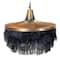 Hello Honey® 16" Charcoal Metal Pendant Light with Fringe